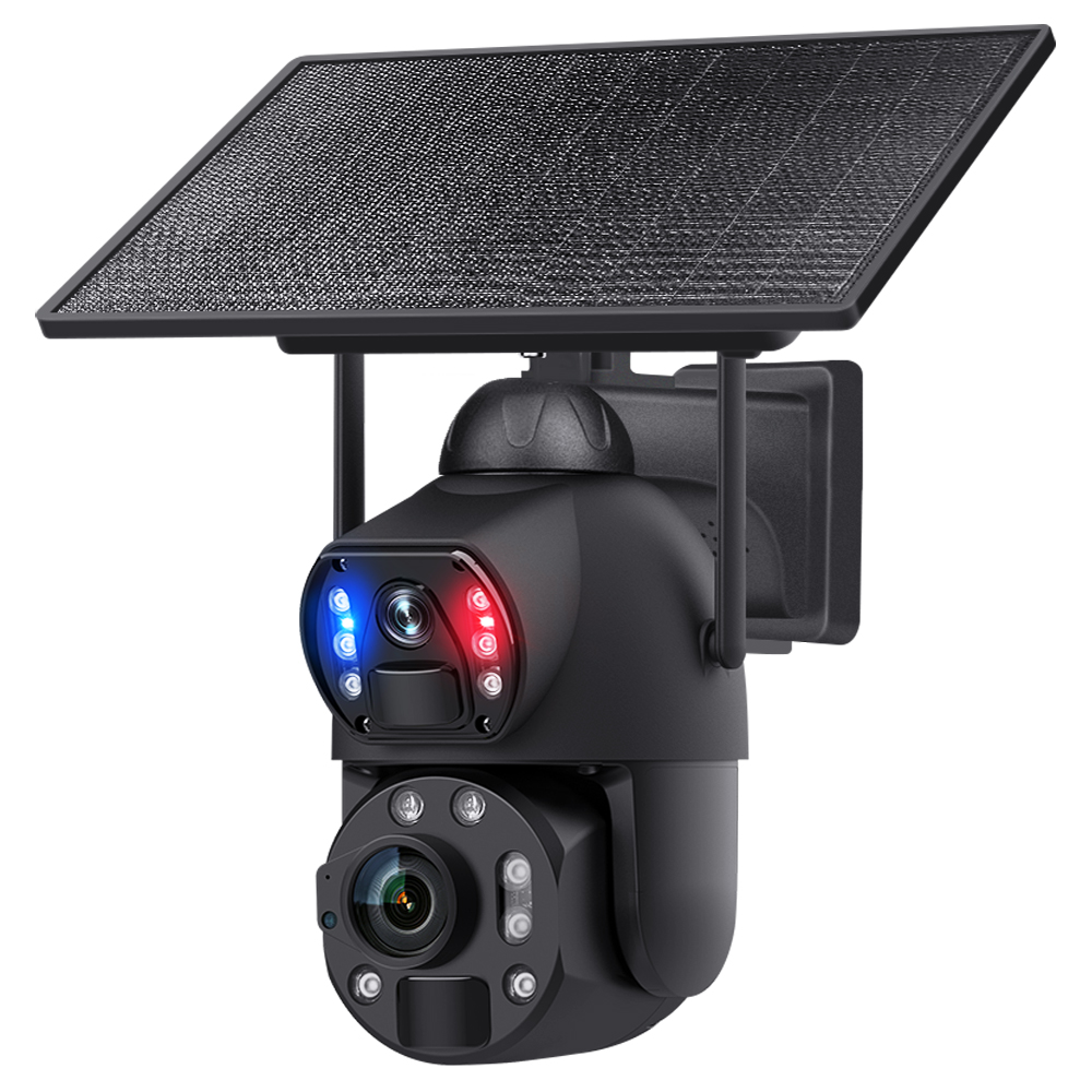 Cámara Solar PTZ 6MP 4G LTE Doble Lente Zoom 36X | Visión Nocturna Láser | Seguimiento Humano IA | IP66